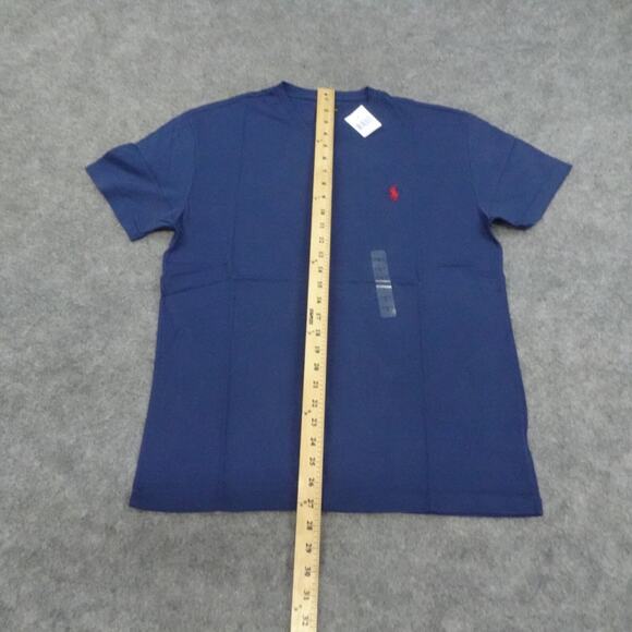 Polo Ralph Lauren T Shirt Mens Small V Neck Rustic Navy Blue Red Pony Cotton U - Picture 6 of 12